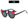 Novos óculos de sol de gatinho com laço para crianças, proteção solar de verão, para praia, viagem, óculos de sol para bebê, óculos de sol masculinos e femininos