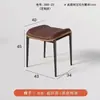 Silla de comedor estilo wabi-sabi de lujo ligero con tapicería de cuero, silla de café moderna de madera curva de diseñador, silla de estudio para el hogar de madera maciza