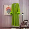 Vestido Plisado Miyake, Primavera y Otoño, Estilo de Alta Gama, Vestido Largo Plisado para Mujer Talla Grande 150 kg, Moda de Lujo Ligero