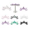Titanio F136 7 ojos de caballo piedra natural 1.2/1.0 mm de grosor joyería para perforación corporal clavo de oreja clavo de hueso de oreja outlet de fábrica