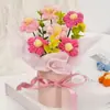 Artesanía Transfronteriza Tejido Ramo Pomposo Girasol Rosa Flor de Lana Flor Artificial Cubo de Abrazo Adorno Regalo