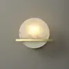 Luminária de parede para cabeceira de quarto de mármore transfronteiriça, luminária de parede de designer criativo nórdico para sala de estar, escritório de vendas, saguão, hotel
