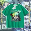 Eggboy Escapa da Noite de Terror: Fugitivo Blue Mercy, Punho Negro Vargot - Camiseta de manga curta para crianças, top casual, verão