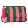 Bolsa de Cosméticos Listrada em PVC para Viagem Transfronteiriça Etsy Nova Grande Capacidade Bolsa de Armazenamento Transparente para Praia