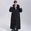 Nueva Chaqueta de Plumas Larga Hasta el Tobillo para Pareja, Hombres y Mujeres, de Otoño e Invierno, Transfronteriza, Informal Holgada, Cálida para Hombres y Mujeres