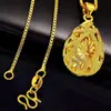 Vietnam oro arena electrochapado oro real para mujer seguro gota de agua oro arena collar joyería en vivo comercio electrónico suministro de fábrica al por mayor