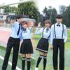 [Mais 10] Uniforme escolar primário e secundário Novo estilo inglês Uniforme de formatura Camisa terno Coro Performance Suit