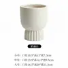 Vaso de cerâmica simples para orquídeas de argila, suculentas respiráveis, vaso criativo de grande diâmetro para plantas verdes de mesa com prato, adequado para varanda