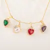 Distrito Lu accesorios para joyería DIY garra de amor colgante con incrustaciones de circonita colgante de corazón suministro de joyería de circonita