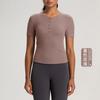 Camiseta de manga corta Athena Lulu Lanjing Modal Henry para mujer, con cuello en V, para yoga, deportes y fitness