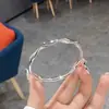 Artículos genuinos 9999 Plata de Pie Ojo de Gato Pulsera para Mujer Sólida Todo-partido Cepillado Pulsera de Plata de Ley Diseño de Nicho Pulsera de Plata Regalo