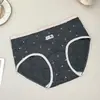 Ropa interior nueva de algodón estampada, entrepierna de algodón puro para mujer, entrepierna antibacteriana, hipoalergénica y transpirable, calzones tipo triángulo para mujer al por mayor