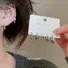Set de Aretes Redondos de Circonita Estilo Coreano Ins, Casual y de Moda, Aretes Versátiles con un Toque de Lujo Ligero y de Alta Gama para Mujer