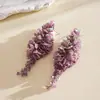 Pendientes de gancho de resina con forma de hoja ovalada y pluma, transfronterizos europeos y americanos, pendientes frescos y sencillos de verano, pendientes de diseño nicho para mujer