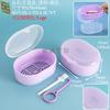 Caja de almacenamiento de fundas para dentaduras postizas con burbujas, funda invisible para dentaduras postizas, caja de plástico PP con colador, caja de embalaje para aparatos dentales