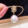 Material de joalheria DIY S925 Acessórios de pingente de prata esterlina Gypsophila Mini-incrustação Artesanal Pingente de pérola Suporte vazio para mulheres