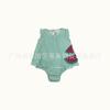 Comércio exterior original bebê menina bebê cáqui macacão escalada princesa estilo flor cáqui saia algodão macio criança