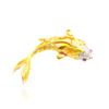 Nova Broche de Diamante de Alto Padrão Gota de Óleo Peixe Koi Vermelho e Amarelo Personalizado Guofeng Pin Peixe Dourado Carpa Estilo Simples Masculino e Feminino