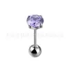 Titanio F136 5A Circonia de Cuatro Garras Arete Integrado Bola Redonda Arete de Hueso del Oído Titanio G23 Aleación Joyería para Piercing Fábrica Venta al por Mayor