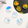 Cor Super Flash Forma de Concha Mar de Vidro Furos para Pendurar Contas de Cristal Feito à Mão DIY Colar Pulseira Joia Pingente