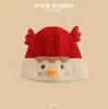 Gorro de Lana Cálido con Bola de Pelo de Dibujos Animados Lindo para Otoño e Invierno para Niños y Niñas Gorro con Protección para Orejas de Bebé para Suéter Infantil Gorro de Punto