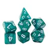 Suministro Directo del Fabricante Color Sólido Textura Perlada Juego de Mesa de 7 Piezas Dados Acrílicos Textura de Mármol Dados Perlados para DND