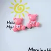 Oso Brillante de Dibujos Animados Pegamento de Crema Accesorios para el Cabello Pasador Decoración de Funda de Teléfono Accesorios de Resina Materiales Pegatinas Imán para Refrigerador
