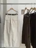 Pantalones de Pierna Ancha Adelgazantes de Cintura Alta KEKEZOON para Mujer, Pantalones Cargo Casuales Sueltos de Otoño con Cinturón, Tendencia 8724