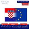 Croácia junta-se à bandeira da zona euro Croácia Bandeira da UE bandeira do poliéster bandeira grande bandeira bandeira da fivela