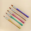 Set de plumas de cristal para decoración de uñas de 5 colores, nuevo de fábrica, herramientas profesionales para pintura a color y decoración de uñas de gel, al por mayor, juego de 5 piezas