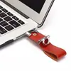 Llavero de Unidad Flash USB de Fábrica Unidad Flash USB de Cuero Estuche de Cuero para Unidad Flash USB Regalo de Negocios Regalo Promocional Unidad Flash USB para Exposiciones