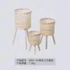 Macetas Creativas Tejidas a Mano Macetas Escandinavas Soporte de Flores Estilo Ins Decoración de Interiores Soporte para Macetas Balcón Soporte de Flores de Madera