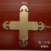 Puerta de mueble de esquina de madera imitación china T-shaped door pieza de esquina de ángulo recto flor de esquina protector de esquina de cobre protector de esquina herrajes