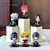 Figuras de Anime de Dibujos Animados Serie Naruto Juguetes de PVC de Moda Kakashi Naruto Sasuke Adornos de Escritorio