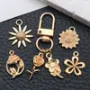 El Más Vendido de Amazon KC Aleación de Oro Flor de Girasol Flor de Rosa Colgante Colgante Pulsera DIY Collar Accesorios de Joyería