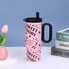 Nueva Taza Térmica de Acero Inoxidable 316 Gran Capacidad para Niñas Taza Fría para Coche Taza con Popote Asa Taza de Hielo Venta al por Mayor