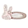 Accesorio Rosa Brillante de Diamante para el Cabello de Conejo para Niños, Lindo Pasador de Estrella de Lentejuelas, Goma para el Cabello para Niñas, Flequillo de Bebé