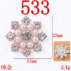 Acessórios de Liga Pérola Strass Flor Coração Fivela de Flor Acessórios de Cabelo para Roupas Bolsa Acessórios de Joalheria DIY Materiais Artesanais