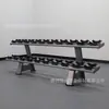 Suministro Directo de Fábrica Fuente Estante Doble Capa para Mancuernas de Gimnasio Comercial Tubo Ovalado Diez Mancuernas Rack Equipo de Potencia para Interiores