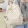 Mochila minimalista de estilo japonés, inspirada en la dopamina, con lunares coloridos: una mochila escolar elegante, informal, ligera y de gran capacidad para estudiantes de secundaria