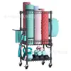 Rack de Armazenamento Multi-Camadas Transfronteiriço para Tapete de Yoga e Halteres, Equipamento de Ginástica em Ferro, Rack de Armazenamento de Grande Capacidade para Casa, Multifuncional