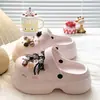 Nuevos zuecos de verano EVA con plataforma para mujer, creativos, elegantes, transpirables, ligeros, resistentes al desgaste, zapatillas de punta cerrada