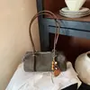 Bolsa Boston Retro de Gran Capacidad para Mujer 2026 Nueva Elegante Bolso de Hombro Único Mate Bolso Tote de Gamuza para Viajes