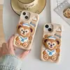 Funda de Teléfono Linda de Silicona Oso Duffy Shirley Rose para iPhone 17 Pro Max, Compatible con Soporte Apple 16, 15 para Mujeres, 14