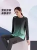 Comercio Exterior Transfronterizo Ropa Deportiva de Secado Rápido de Manga Larga para Mujer Ropa de Yoga Camiseta Top para Correr Talla Grande Holgado Ropa de Montañismo Estilo Nuevo