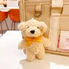 Pajaritas Rizadas Creativas Llavero de Perro Lindo Colgante de Peluche de Dibujos Animados Joyería para Bolso de Estudiante Cadena para Teléfono Móvil Regalo