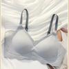 Yunsen Ropa Interior Sin Costuras para Mujer Pecho Pequeño Reunido y a Cuadros Fino Todo en Uno Copa Fija Sujetador Deportivo para Chica