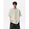Camiseta Gruesa con Relieve para Hombre, Manga Corta, Nueva Marca de Moda 2026, Estilo Pareja, Camiseta Fresca y Casual de Media Manga