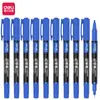 Marcador de Doble Punta de Gama Alta Deli para Dibujo, Modelo 6824, Adecuado para Estudiantes, Marcador de Doble Punta a Base de Aceite para Contornos