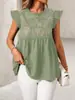 2026 Transfronterizo Amazon Nuevo Estilo Étnico Bordado Hombro Normal Manga Acampanada Moda Casual Camisa Corta Top para Mujer